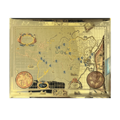 2019 Netherlands Lion Dollar Gold Foil Map