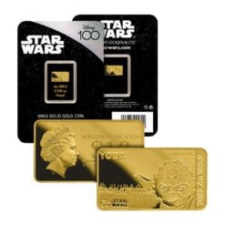 2023 Star Wars Yoda Au .9999 1/100oz Gold Proof-like Bar