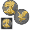 2024 Silver Eagle Black Ruthenium & Gold Enhanced 1 oz Silver