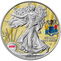 2024 State Flags Silver Eagle - New Jersey Limited Edition