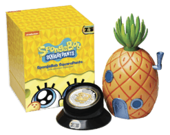 2024 Tuvalu SpongeBob Squarepants Gold Gilded Proof 2 oz Silver Coin