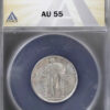 1930 Silver Standing Liberty QuarterSLQ 25c ANACS AU 55