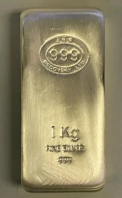 1 Kilo 32.15 oz. Silver Bar .999 Fine Silver 1kg Bar - Mint Hallmark Varies