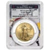 2024 $50 American Gold Eagle 1 oz PCGS MS7O FDOI West Point Frame