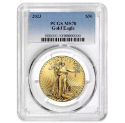 2023 $50 American Gold Eagle 1 oz PCGS MS70 Blue Label