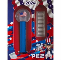 30 gram PAMP Suisse 4th of July PEZ Dispenser & Silver Wafers 9999 Fine in Box