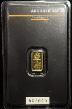 ARGOR-HERAEUS 9999 Fine Gold 1 Gram Bar - 645