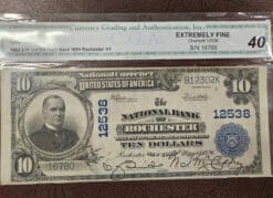 Ten Dollars large note National bank of Rochester