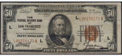 Fr.1880-L 1929 San Francisco $50 Federal Reserve Bank Note Very Fine