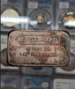 Nicely Toned Engelhard 10 oz Silver Bar