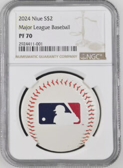 2024 Nive 1 oz Proof Silver Colored Major League Baseball NGC PF70 $2 In Hand