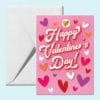 Happy Valentine's Day Pink Card 100mg (0.1g) Gold Foil