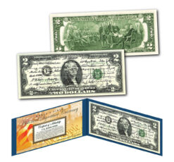 2022 Genuine Legal Tender $2 Bill with Display - All 46 U.S. President Signatures