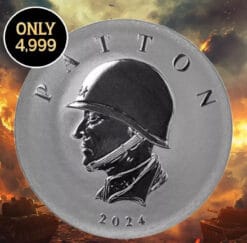2024 - 5 oz COMMANDER PATTON Silver Coin .9999 Fine Silver bu - Commander Series