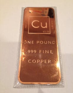 1 (One) Pound .999 Copper Bullion Bar By Unique Metals