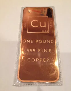 1 (One) Pound .999 Copper Bullion Bar By Unique Metals