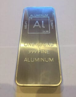 1 (One) Pound .999 Aluminum Bullion Bar By Unique Metals