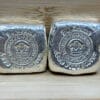 2x Silver Square Monarch Metals 50 Gram Hand Poured Square .999 Fine (100g total