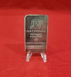 Silver Bar National Refiners Assayers loz Silver Bar .999 serialized
