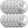 1 oz American Silver Eagle Coin (Random Year - Lot of 10)