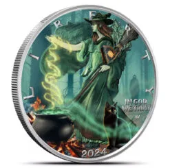2024 1 oz Colorized Liberty Witch American Silver Eagle Coin (Capsule)