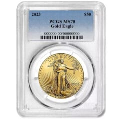2023 $50 American Gold Eagle 1 oz PCGS MS70 Blue Label