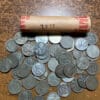 1943 (P) STEEL LINCOLN WHEAT CENT PENNY ROLL (50 coins), nice condition