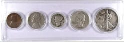 1940 Year Set 5 Coins Good Condition Collectible Gift Set