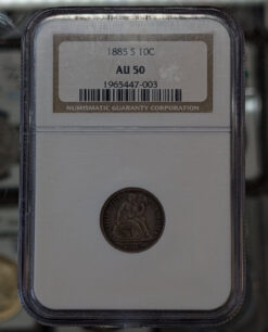 1885-S Seated Liberty Dime. NGC AU50.  Nice patina