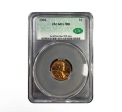1966 Lincoln Cent - CAC MS67 RD