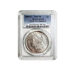 1886-O Morgan Silver Dollar TOP 100 VAM 1A Clashed E - PCGS AU53