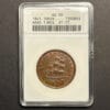 1841 Hard Times Token (H-17) certified ANACS AU50, vintage soapbox holder.
