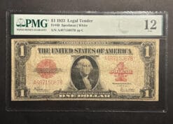 1923 $1 Silver Certificate Red Seal Large Size Note - PMG F12 - Scarce