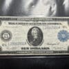 1914 $10 Federal Reserve Note, Circulated Choice VF+ Condition - No Pin Holes