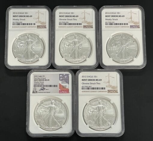 Silver Eagle Error Grab Bag - NGC MS69