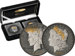 U.S. Morgan and Peace Dollar Golden Enigma Prestige Silver Coin Set